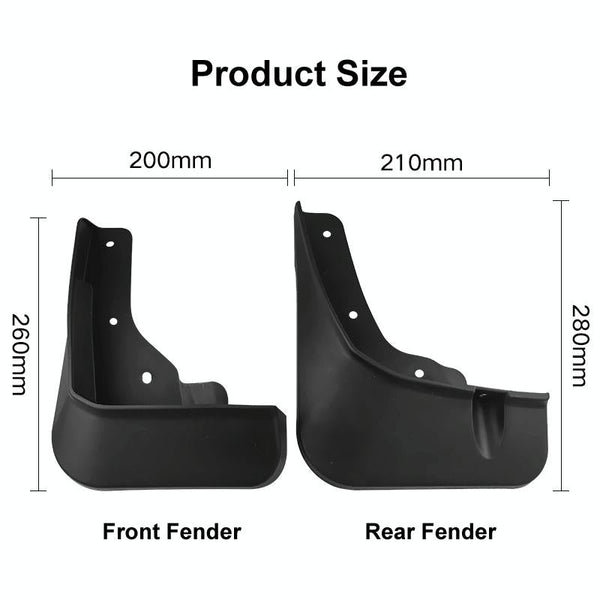 For Mitsubishi Outlander 2023 4Pcs / Set Car Auto Soft Plastic Splash Flaps Fender Guard Fenders & Mud Guards