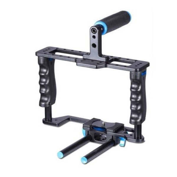 Camera Stabilizer With Protective Cage Handle And Top Set For Dslr Cameras Stabilizers