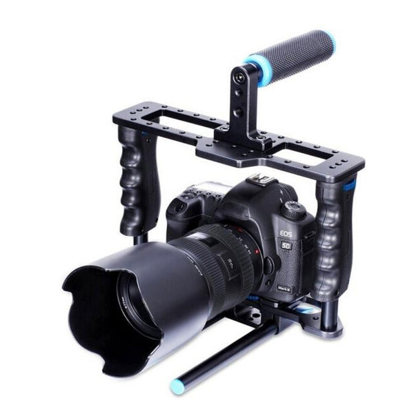 Camera Stabilizer With Protective Cage Handle And Top Set For Dslr Cameras Stabilizers