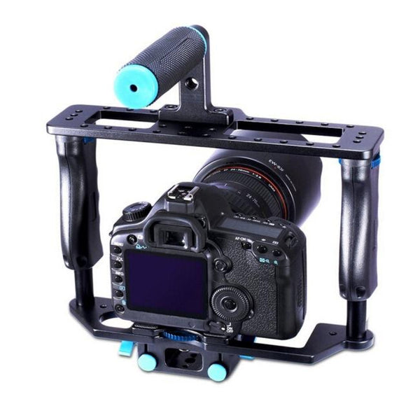 Camera Stabilizer With Protective Cage Handle And Top Set For Dslr Cameras Stabilizers