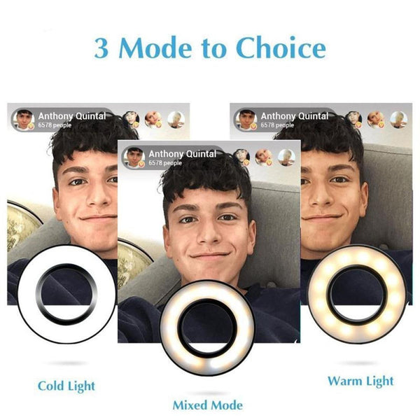 Selfie Ring Light With Phone Holder And Lazy Bracket Perfect For Live Streaming Broadcasts Selfie Sticks