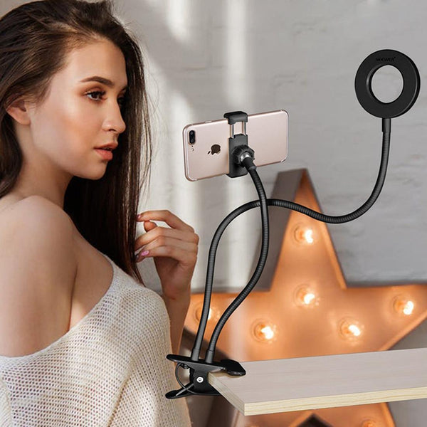 Selfie Ring Light With Phone Holder And Lazy Bracket Perfect For Live Streaming Broadcasts Selfie Sticks