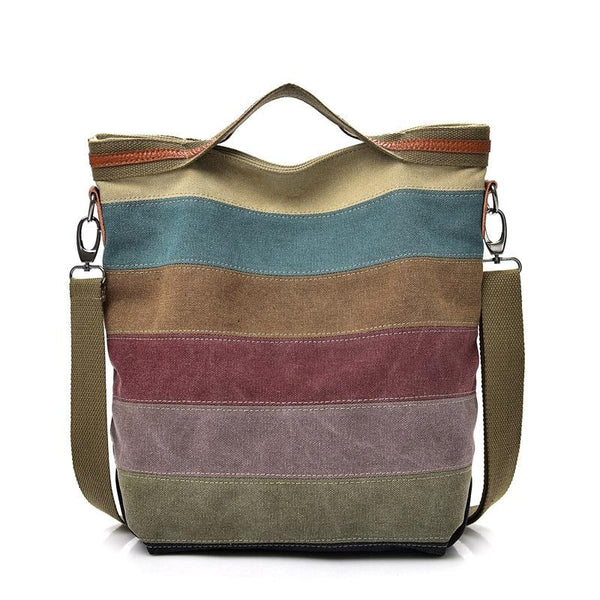 Multi Layer Canvas Crossbody Bag For Women Simple Design Women's Bags & Handbags