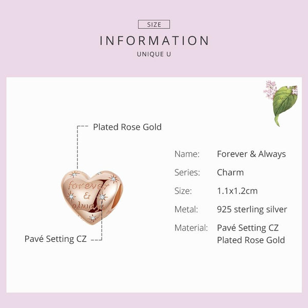 925 Sterling Silver Golden Heart Loose Beads For Diy Bracelets Charms & Pendants