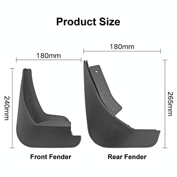 For Ford Fiesta 4Pcs / Set Car Auto Soft Plastic Splash Flaps Fender Guard Fenders & Mud Guards