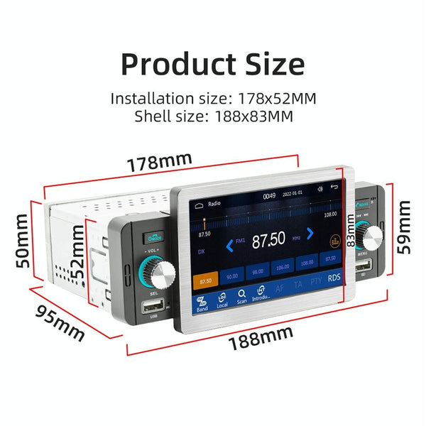 5 Inch Allwinner Melis F133 Car Mp5 Player Carplay Bt Usb Fm Other Car Audio