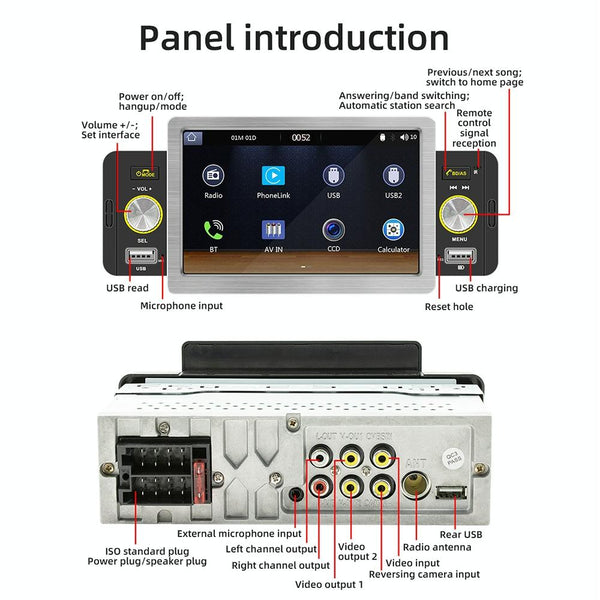 5 Inch Allwinner Melis F133 Car Mp5 Player Carplay Bt Usb Fm Other Car Audio