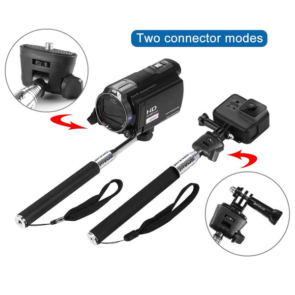 Extendable Selfie Monopod For Action Cameras 22.5 80Cm Length Tripods & Monopods