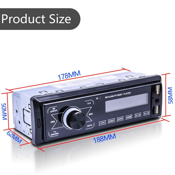 12V Car Radio Receiver Mp3 Player Bluetooth Fm Usb Sd Card Hands Free Calling Ipods & Mp3 Players