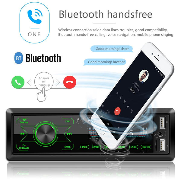 12V Car Radio Receiver Mp3 Player Bluetooth Fm Usb Sd Card Hands Free Calling Ipods & Mp3 Players