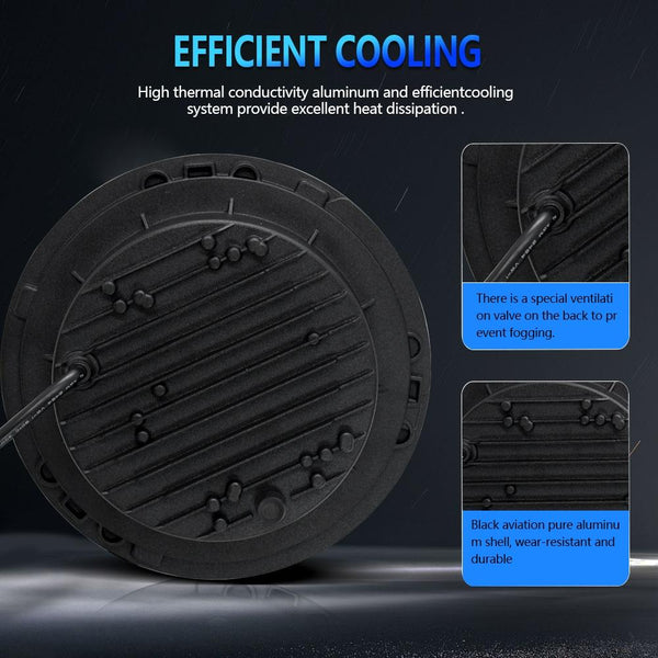 7 Inch Car Colorful Round Angel Eye Headlight Led Car Lights