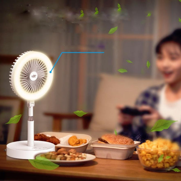 Multi Function Rechargeable Fan Lamp With Telescopic Bracket Portable Fans