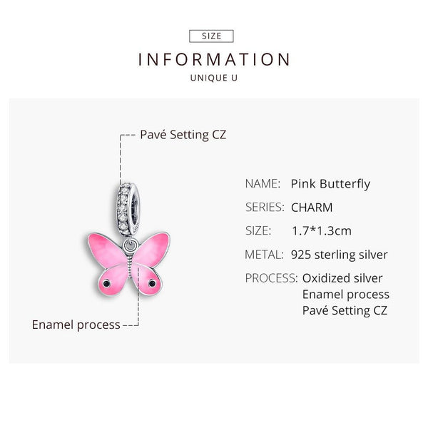 925 Sterling Silver Butterfly Pendant For Diy Bracelets & Necklaces Charms & Pendants