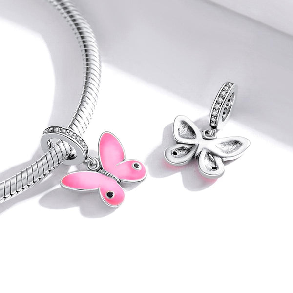925 Sterling Silver Butterfly Pendant For Diy Bracelets & Necklaces Charms & Pendants