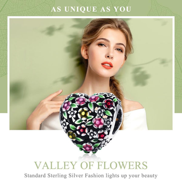 925 Sterling Silver Floral Valley Beads For Diy Bracelets & Necklaces Charms & Pendants