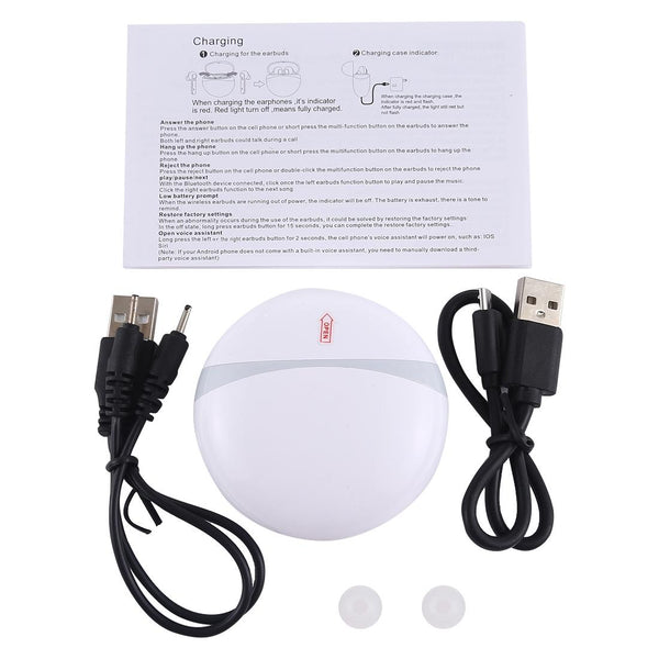 T12 Tws True Wireless Hi Fi Stereo Bluetooth 5.0 Earphones With Charging Case Headsets & Earpieces