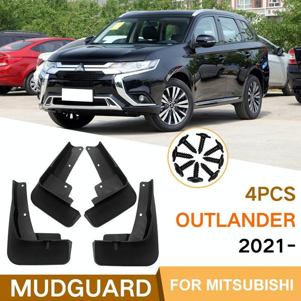 For Mitsubishi Outlander 2021 4Pcs / Set Car Auto Soft Plastic Splash Flaps Fender Guard Fenders & Mud Guards