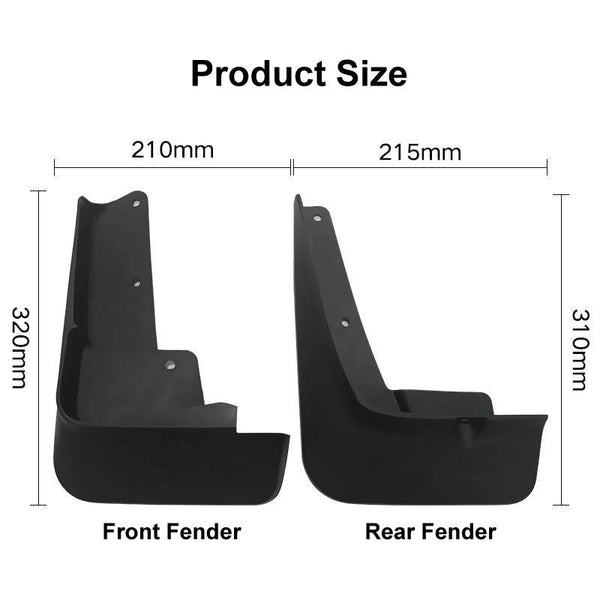 For Mitsubishi Outlander 2021 4Pcs / Set Car Auto Soft Plastic Splash Flaps Fender Guard Fenders & Mud Guards