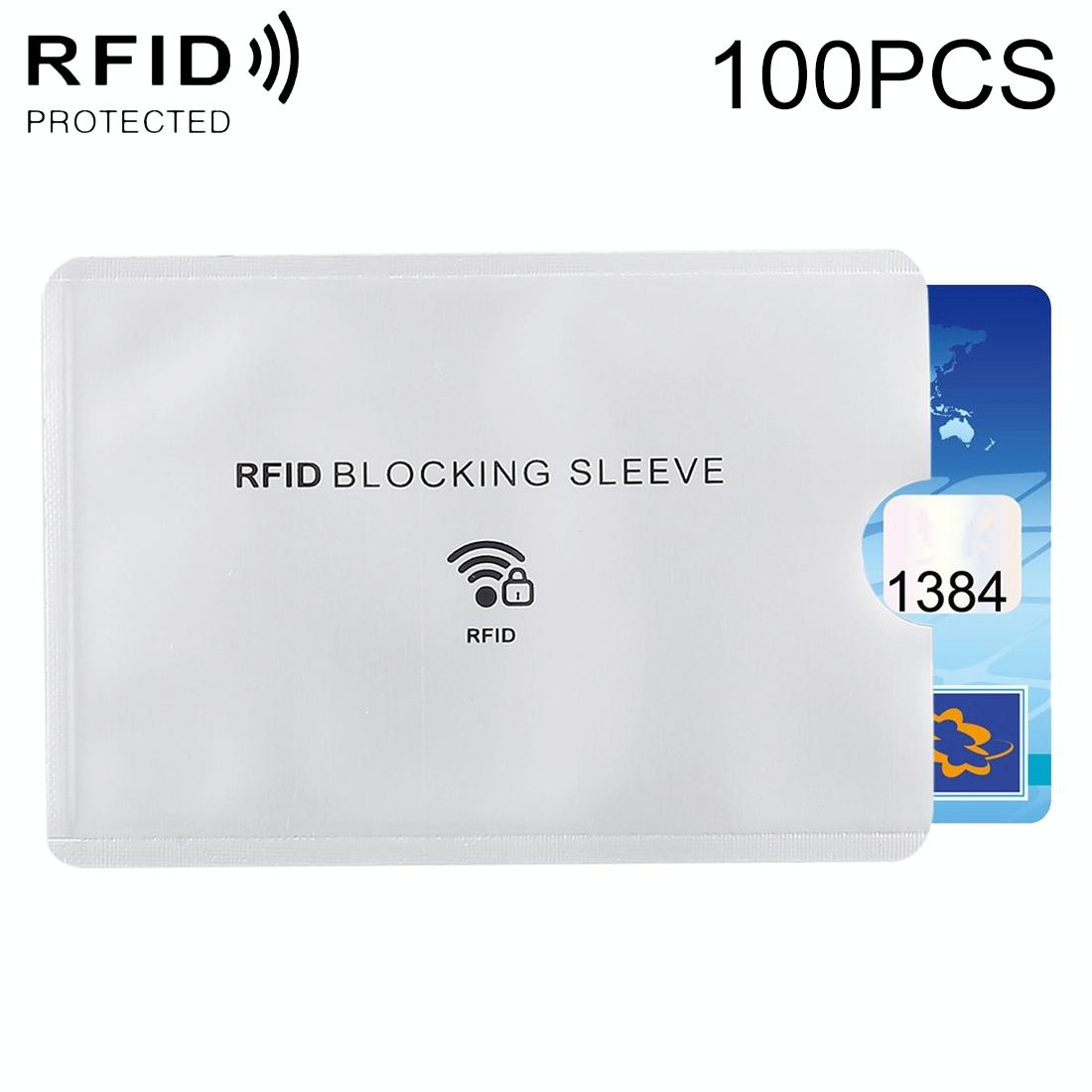 100 Rfid Blocking Aluminum Foil Card Sleeves 9.1 X 6.3Cm Rfid Readers & Writers