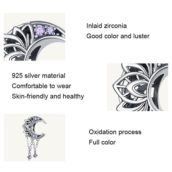 925 Sterling Silver Retro Bead Bracelet Kit Charms & Pendants