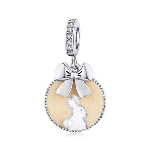 925 Sterling Silver Bunny Pendant For Bracelet Or Necklace Charms & Pendants