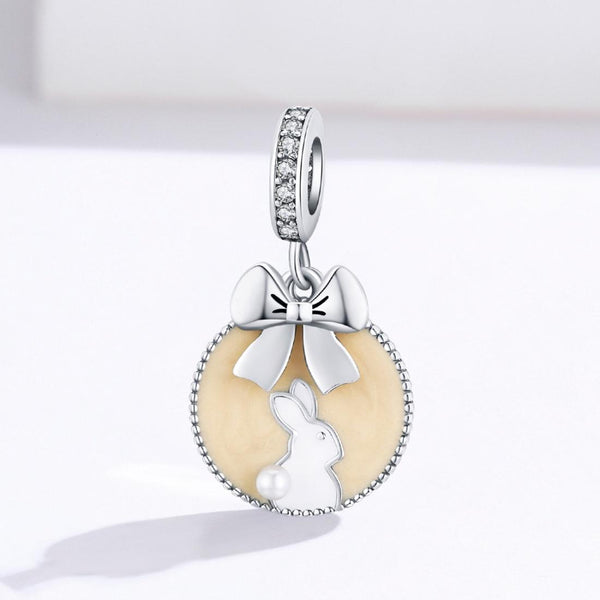 925 Sterling Silver Bunny Pendant For Bracelet Or Necklace Charms & Pendants