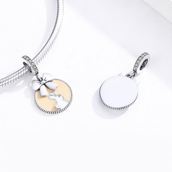 925 Sterling Silver Bunny Pendant For Bracelet Or Necklace Charms & Pendants