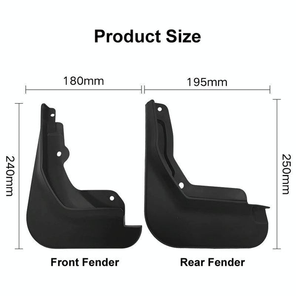 For Changan Alsvin 2018 2022 4Pcs / Set Car Auto Soft Plastic Splash Flaps Fender Guard Fenders & Mud Guards