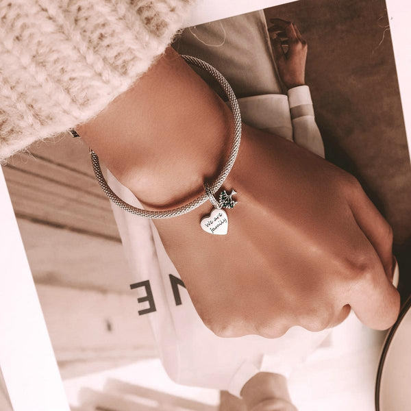 925 Sterling Silver Heart Tree Pendant For Bracelet Or Necklace Charms & Pendants