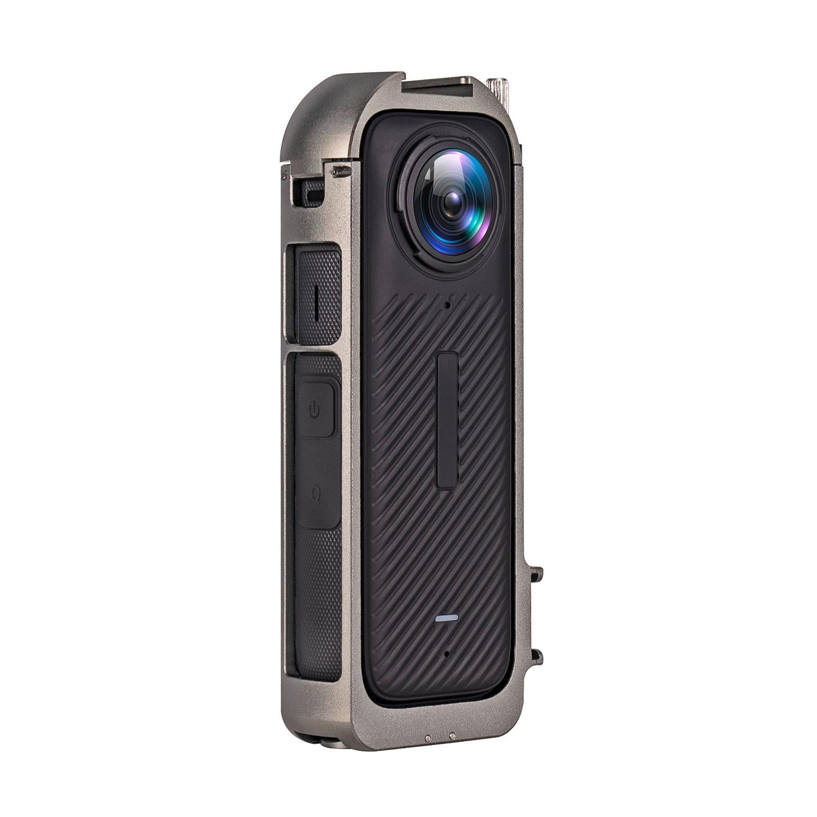 Metal Cage For Insta360 X4 With Cold Shoe And Tripod Adapter Camera Cases Bags & Covers