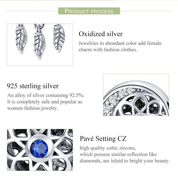 925 Sterling Silver Hollow Bead Bracelet Accessories Charms & Pendants