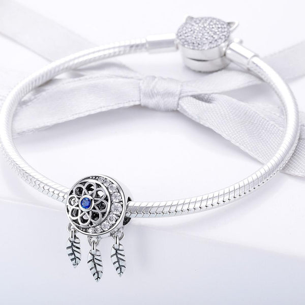 925 Sterling Silver Hollow Bead Bracelet Accessories Charms & Pendants