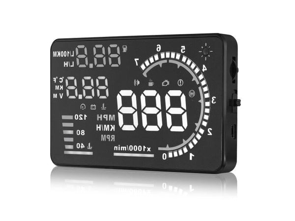 Car Obdii Hud Warning System 5.5 Inch Display Fuel Consumption Speed Alarm Water Temp Fault Diagnosis Other Instruments & Gauges