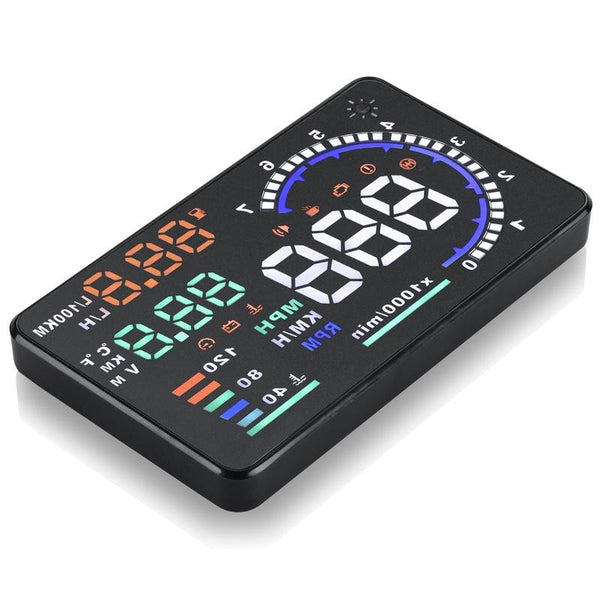 Car Obdii Hud Warning System 5.5 Inch Display Fuel Consumption Speed Alarm Water Temp Fault Diagnosis Other Instruments & Gauges