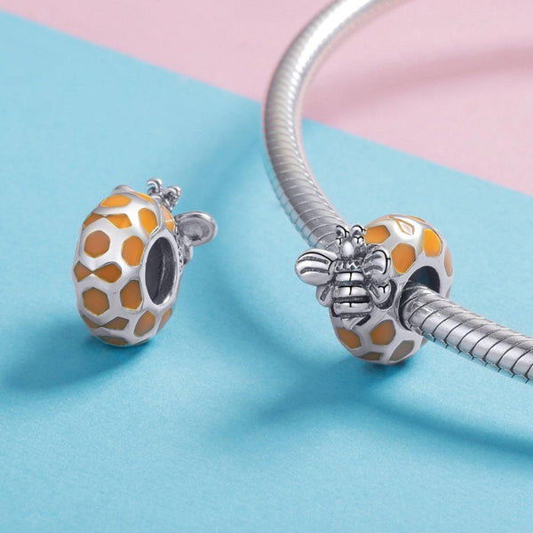 925 Sterling Silver Bee Charm For Diy Bracelets & Necklaces Charms & Pendants