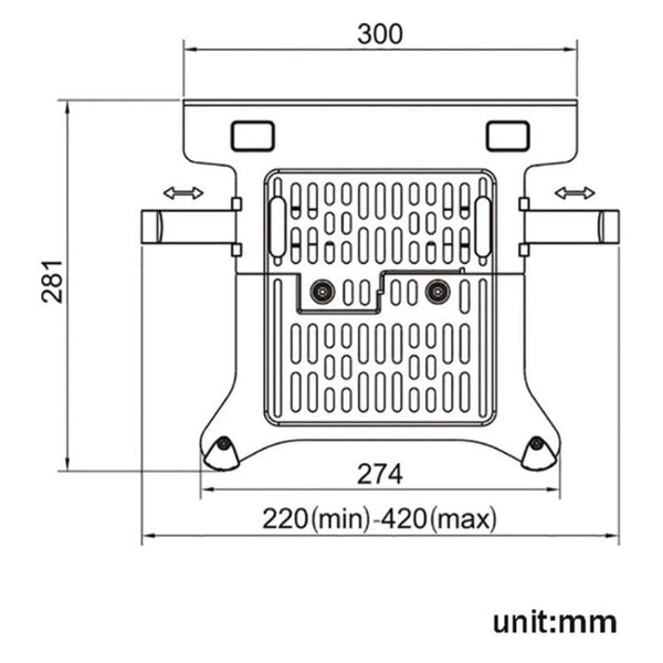 Universal Laptop Mount For Vesa 100X100mm Fits 17 Inch Notebooks Stands Holders & Car Mounts
