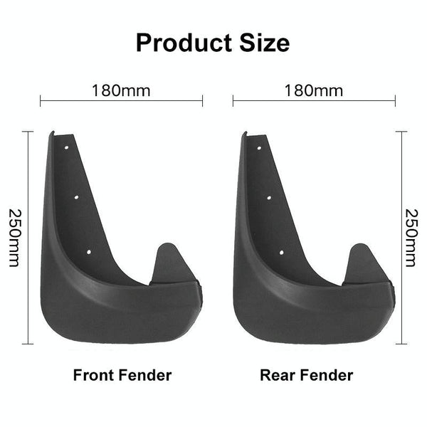 4Pcs / Set Car Auto Universal Soft Plastic Splash Flaps Fender Guard Mud Flaps