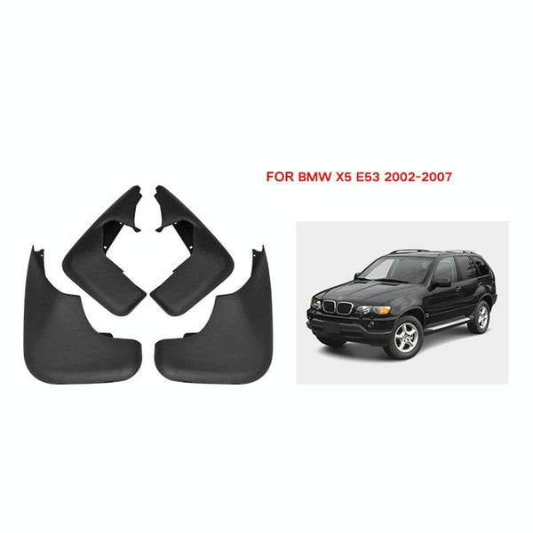 For Bmw X5 E53 2002 2007 4Pcs / Set Car Auto Soft Plastic Splash Flaps Fender Guard Fenders & Mud Guards