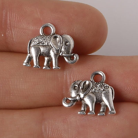 24 Antique Elephant Charms For Diy Crafts Charms & Pendants