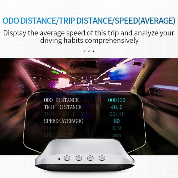 Car Head Up Display Hud Overspeed Temp Voltage Engine Failure Fatigue Reminder Navigation Placeholder
