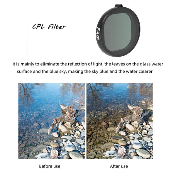 Round Housing Filter For Gopro Hero8 With Cpl Lens Camera Drone Accessories