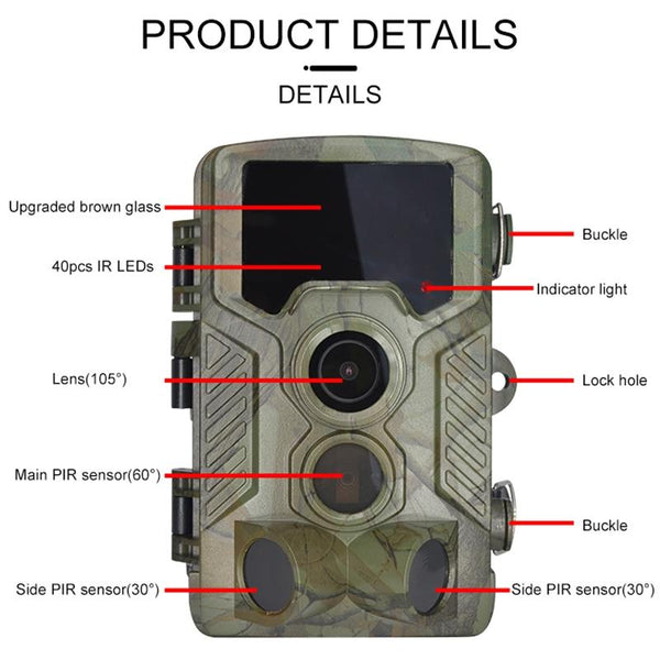 21Mp Trail Camera With 2.4 Tft Screen Digital Cameras