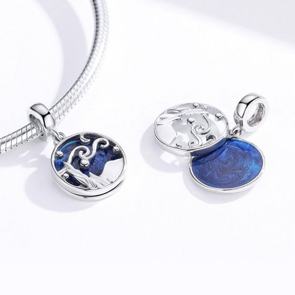 925 Sterling Silver Starry Sky Pendant For Diy Bracelets & Necklaces Charms & Pendants