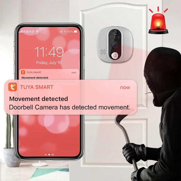 1080P Wifi Smart Doorbell With Motion Detection 4.3 Inch Visual Display Smart Doorbells