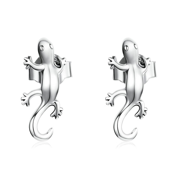 925 Sterling Silver Gecko Ear Studs For Women Earrings