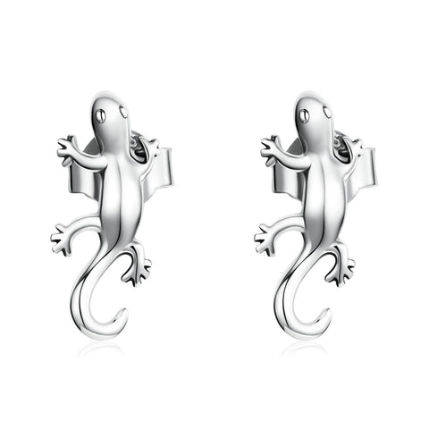 925 Sterling Silver Gecko Ear Studs For Women Earrings