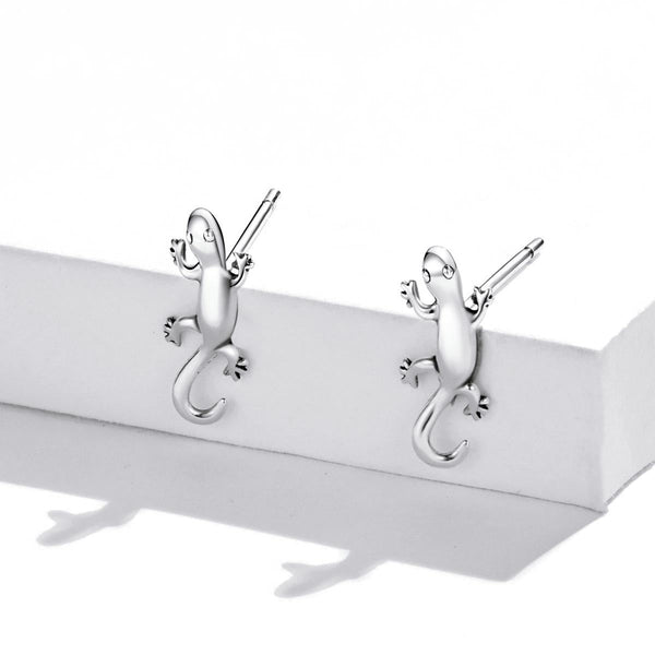 925 Sterling Silver Gecko Ear Studs For Women Earrings