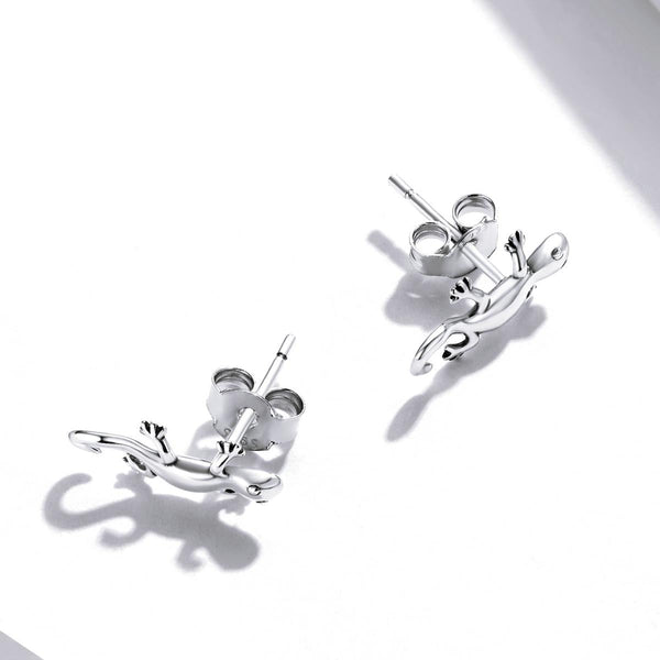 925 Sterling Silver Gecko Ear Studs For Women Earrings