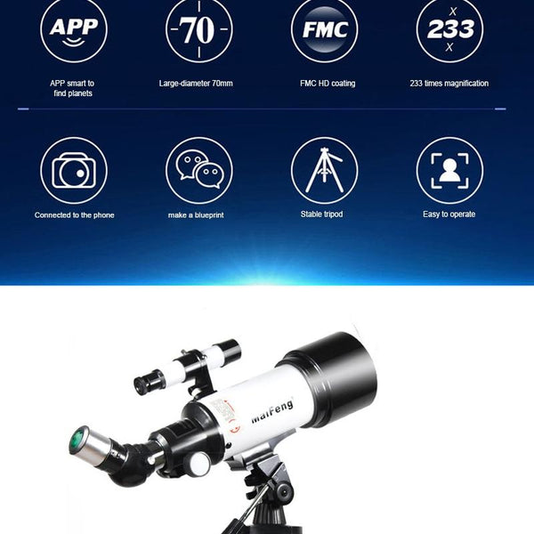 High Definition Astronomical Telescope With Tripod 233X70 Telescopes