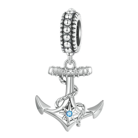 925 Sterling Silver Anchor Pendant Bracelet Beads Bracelets